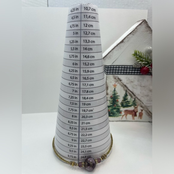 Premier Designs purple and gold Murano Glass Beaded bracelet - Picture 15 of 15